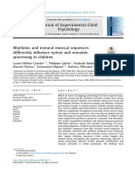 Rhythmic and textural musical sequences differently influence syntax and semantic processing in children