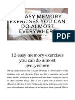 12 Easy Memory Exercises You Can Do Almost Everywhere