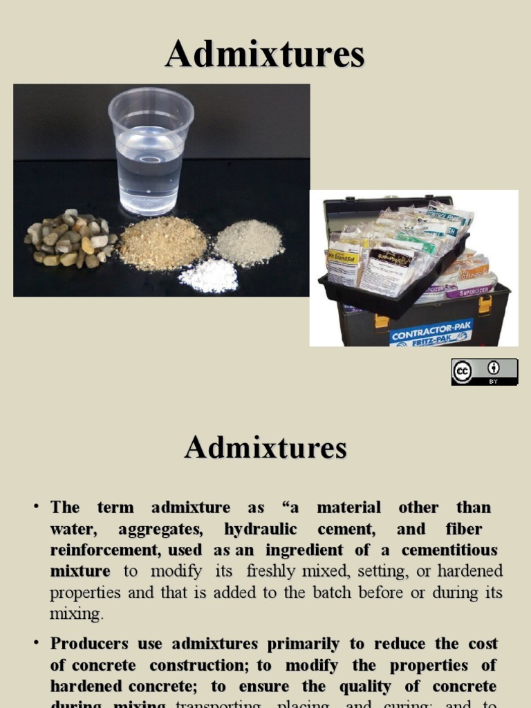 Concrete Admixtures Overview | PDF | Concrete | Fly Ash