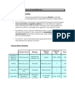 Define Clearly The Purpose of The DMTM Team Definition: Direct Marketing