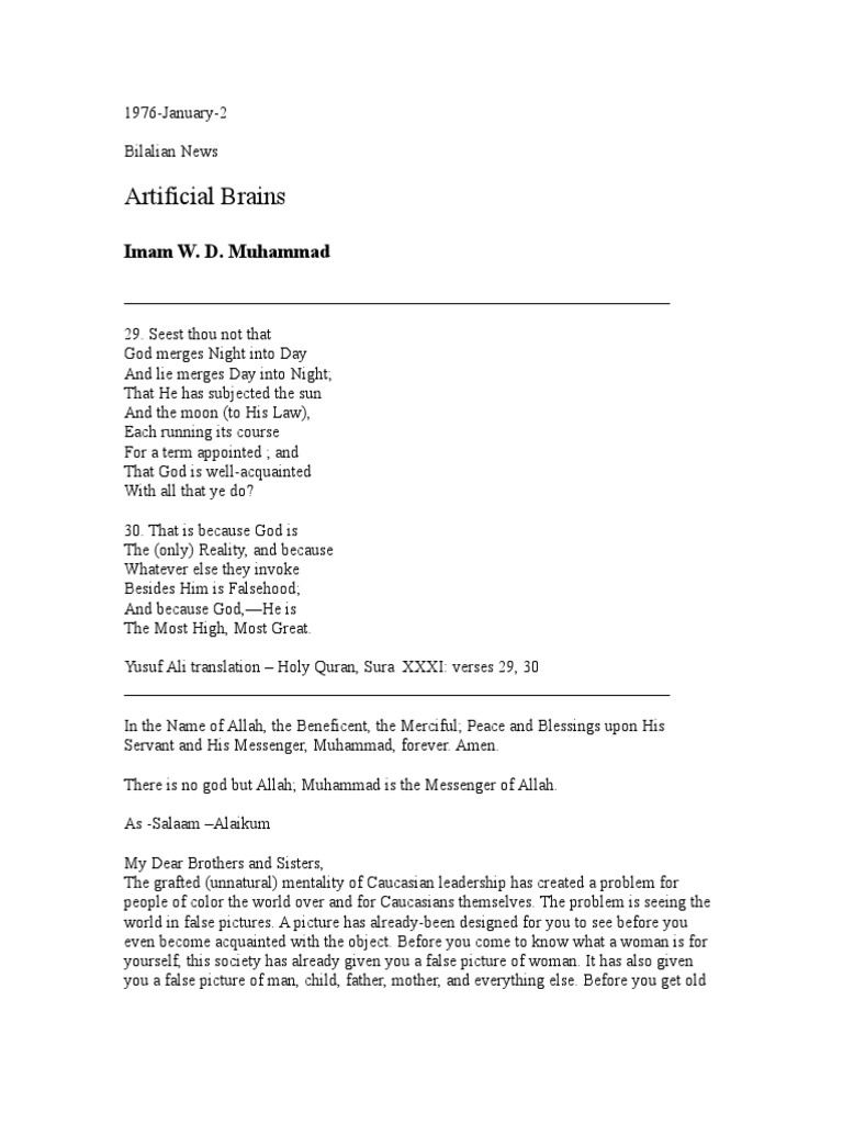 1976 Jan 2 Artificial Brains Mind Human