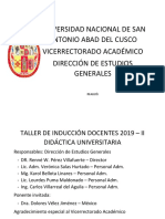 Presentación Video Inducción Docentes 2019-II