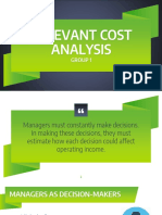 Relevant Cost Analysis