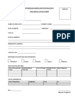 Job Application Form 2010