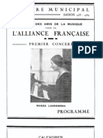 LANDOWSKA, Wanda • Tunis. Société des Amis de la Musique (24 nov. 1933). Programme