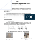 Synthèse Et Optimisation de Bioplastique À Partir D'amidon Et de PLA