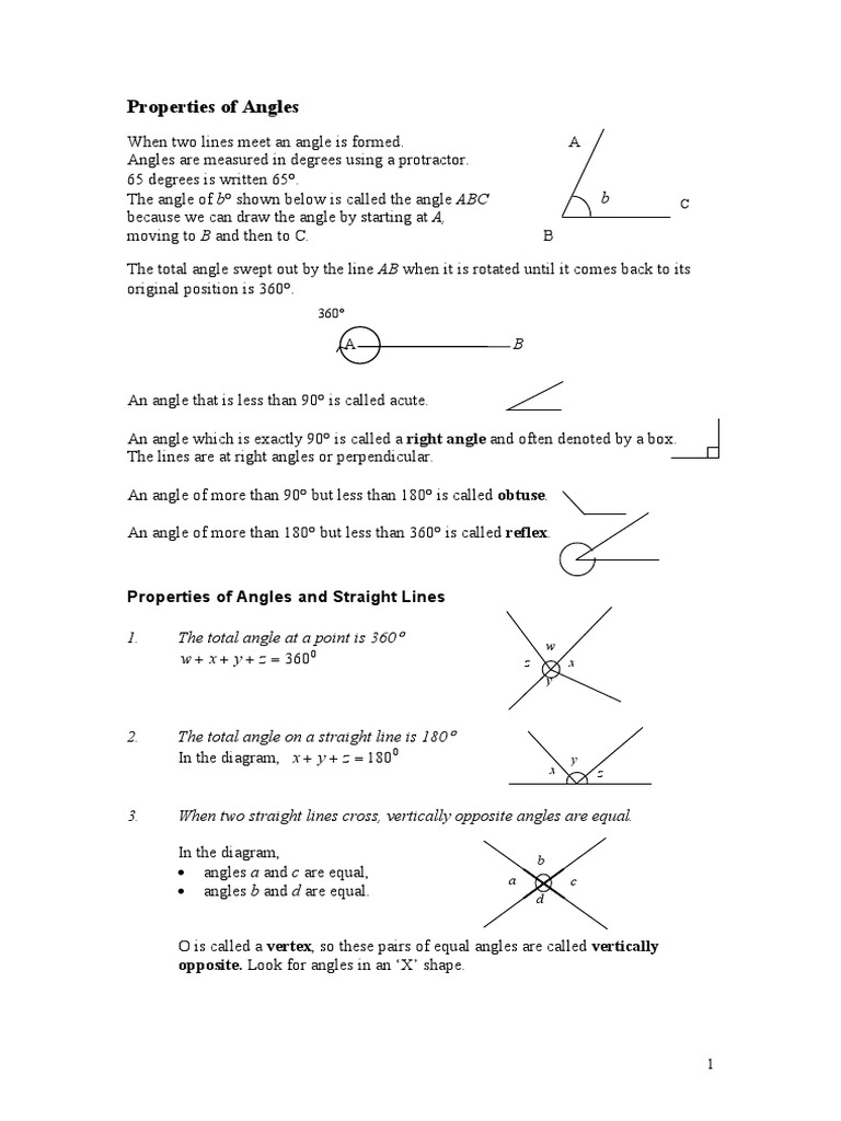 Angles PDF | PDF | Angle | Elementary Geometry