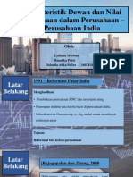 Karakteristik Dewan Dan Nilai Perusahaan Pada Perusahaan Di India