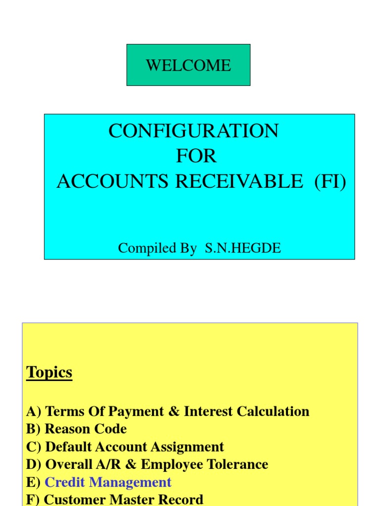 AR Configuration 1 | PDF | Receipt | Accounts Payable