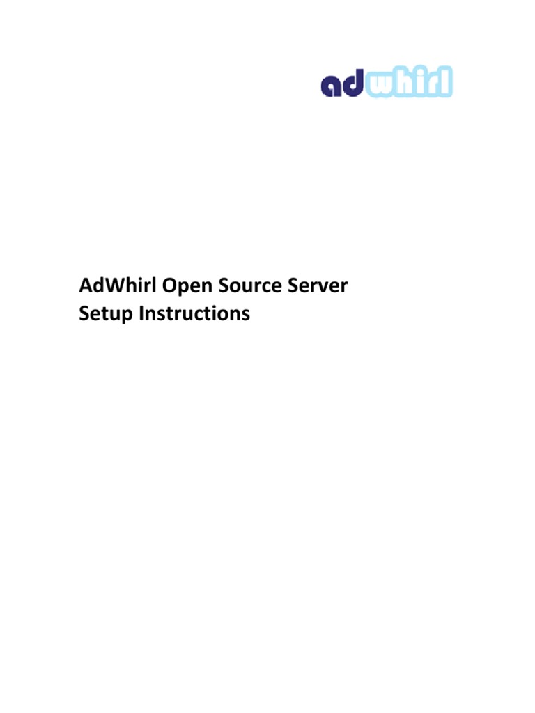 AdWhirl Server Setup Guide | PDF | Information Technology Management ...