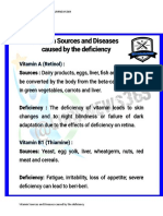 Vitamin Sources and Disease