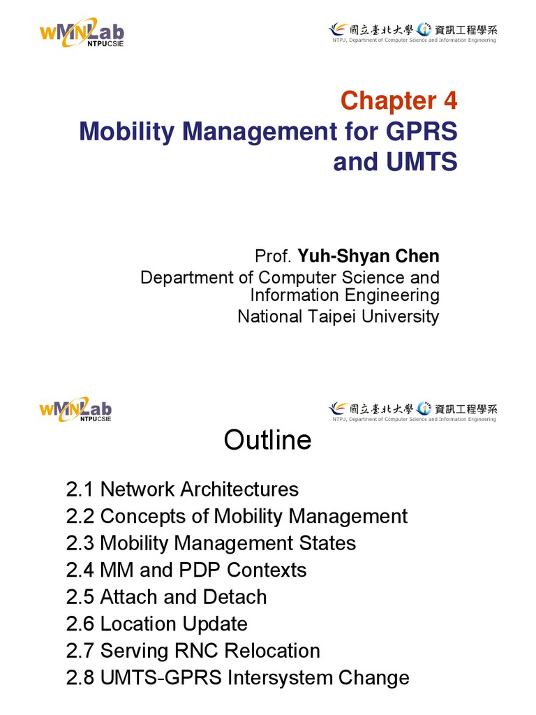 GPRS to UMTS Mobility Management Overview | PDF | General Packet Radio ...