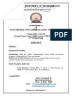 SAI VIDYA INSTITUTE OF TECHNOLOGY Verilog HDL Module