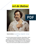 Information Sur Honoré de Balzac