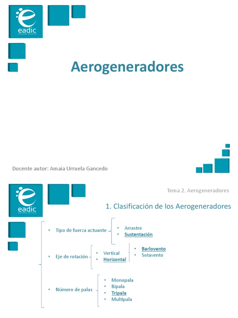 Clasificación y Tipos de Aerogeneradores | PDF | Turbina eólica ...