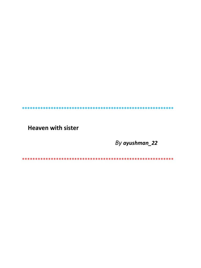 Heaven With Sister by Ayushman - 22 PDF | PDF