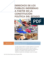 Derechos de Los Pueblos Indígenas A Partir de La Constitución Política Del Estado Plurinacional de Bolivia