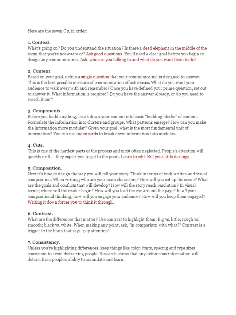Mastering the Seven C's of Communication | PDF
