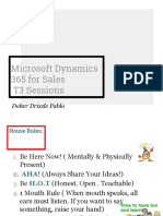 Microsoft Dynamics 365 for Sales T3 Sessions Guide