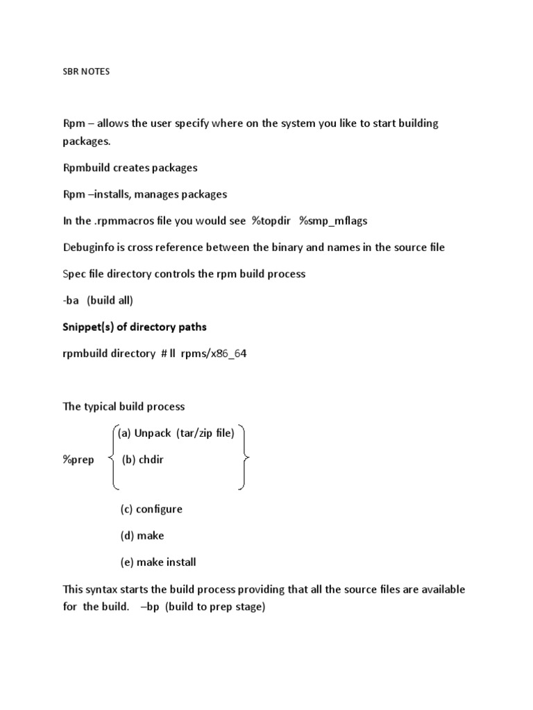 RPM Package Building Guide | PDF
