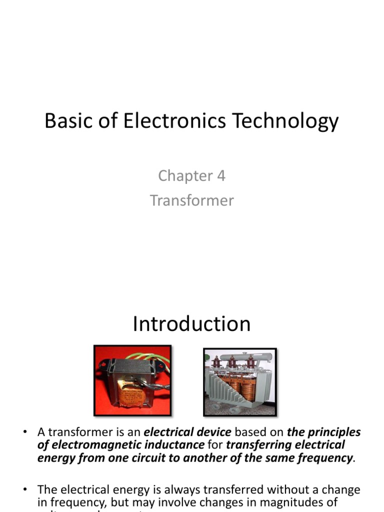 Chapter 4 Transformer | PDF | Transformer | Inductor