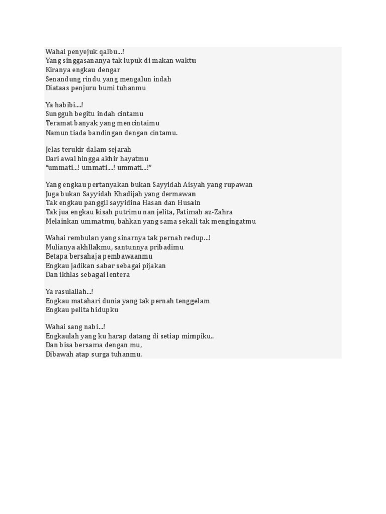 Puisi Rindu Rasul | PDF