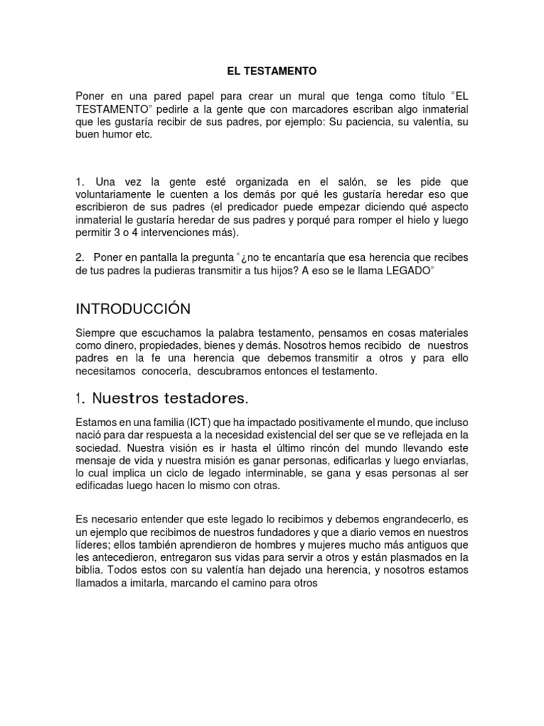 El Testamento | PDF | Abrahán | Jacob