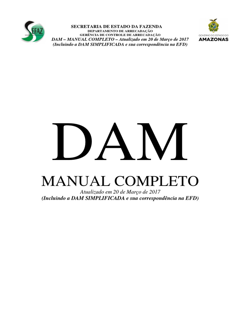 Manual Completo da DAM Simplificada | PDF | Conta de transação | Internet