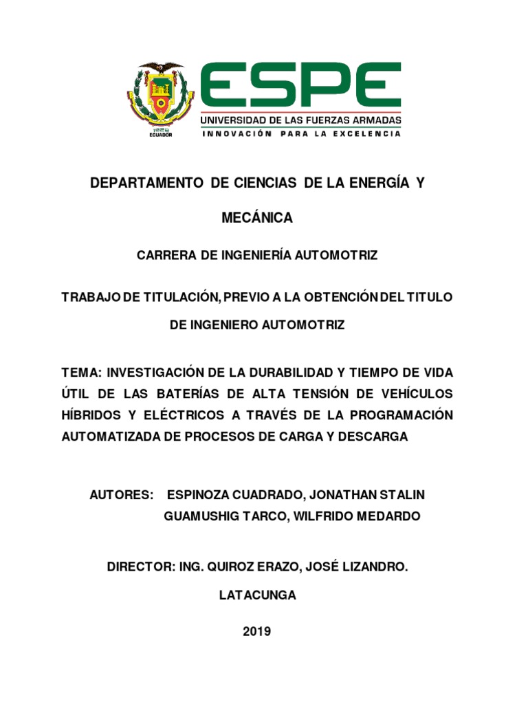 Tesis de Baterias | PDF | Vehículo híbrido | Batería recargable