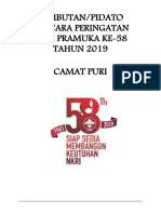 SAMBUTAN UPACARA HUT PRAMUKA KE 58 TAHUN 2019