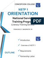 NSTP 1 Orientation PDF