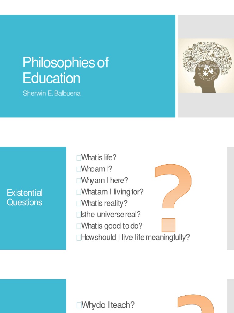 Philosophies of Education PDF Philosophy Of Education Teachers
