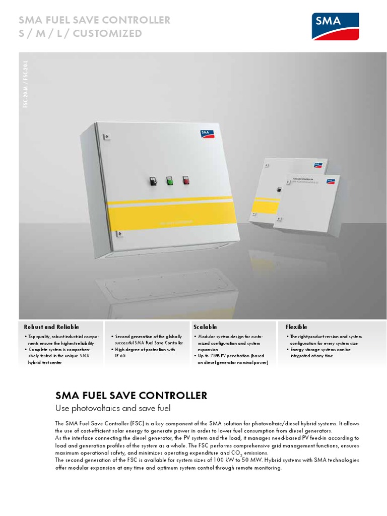 SMA Fuel Save Controller Datos PDF PDF Photovoltaics Photovoltaic