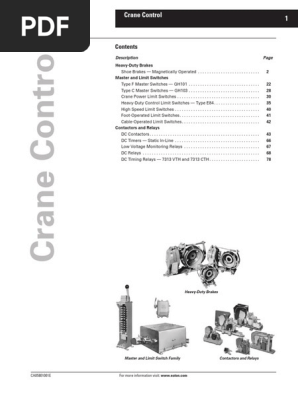 01 - Crane Control | PDF | Electric Motor | Relay