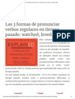 Las 3 Reglas para Pronunciar - Ed - Watched, Loved, Wanted - Aprende Inglés PDF