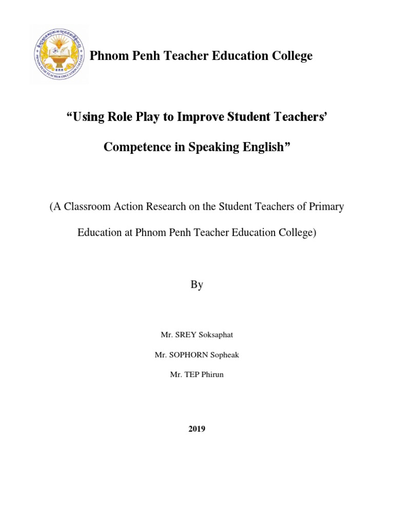 Role Play to Enhance English Speaking Skills | PDF | Teachers | Foreign ...