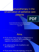 Role of Physiotherapy in The Rehabilitation of Palliative