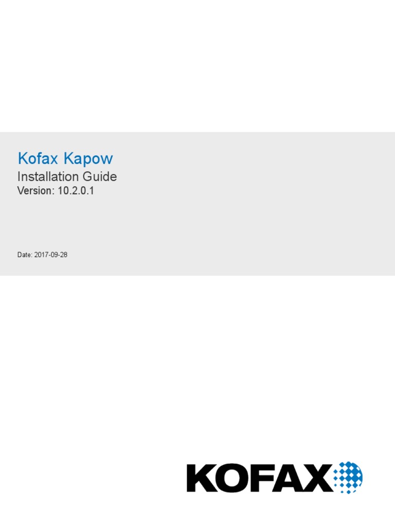 KofaxKapowInstallationGuide EN PDF | PDF | Installation (Computer ...