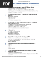 Liquid Penetrant Inspection 50 Question Quiz- NDE