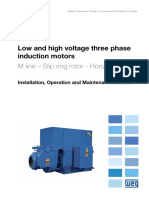 WEG Low and High Voltage Three Phase Induction Motors Slip Ring Rotor 11171307 Manual English