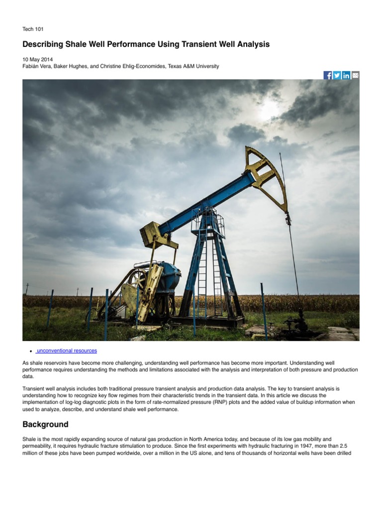 Describing Shale Well Performance Using Transient Well Analysis PDF ...