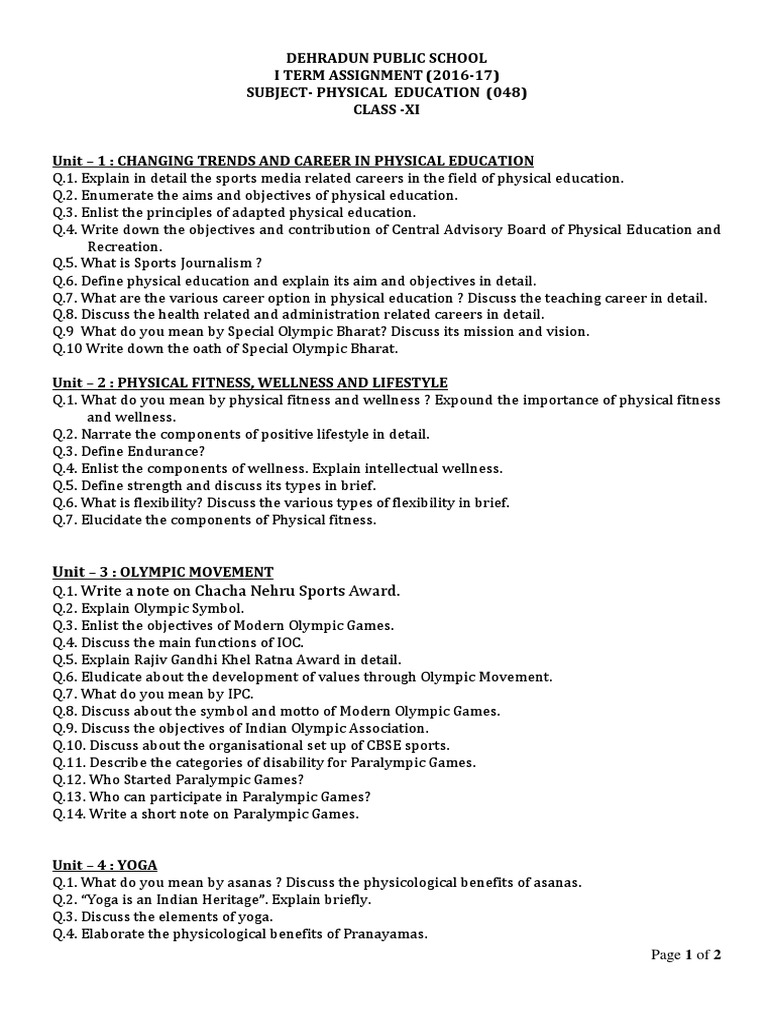 PHYSICAL EDUCATION CLASS 11 QUESTIONS AND ANSWERS PDF visual data 6