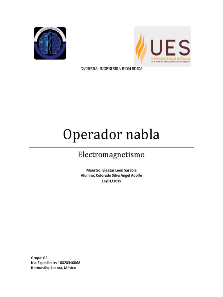 Operador Nabla Investigacion | PDF
