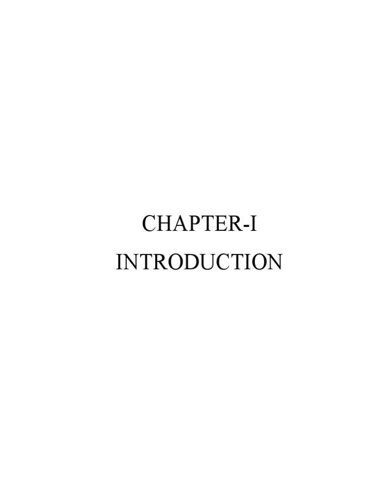 Chapter I | PDF