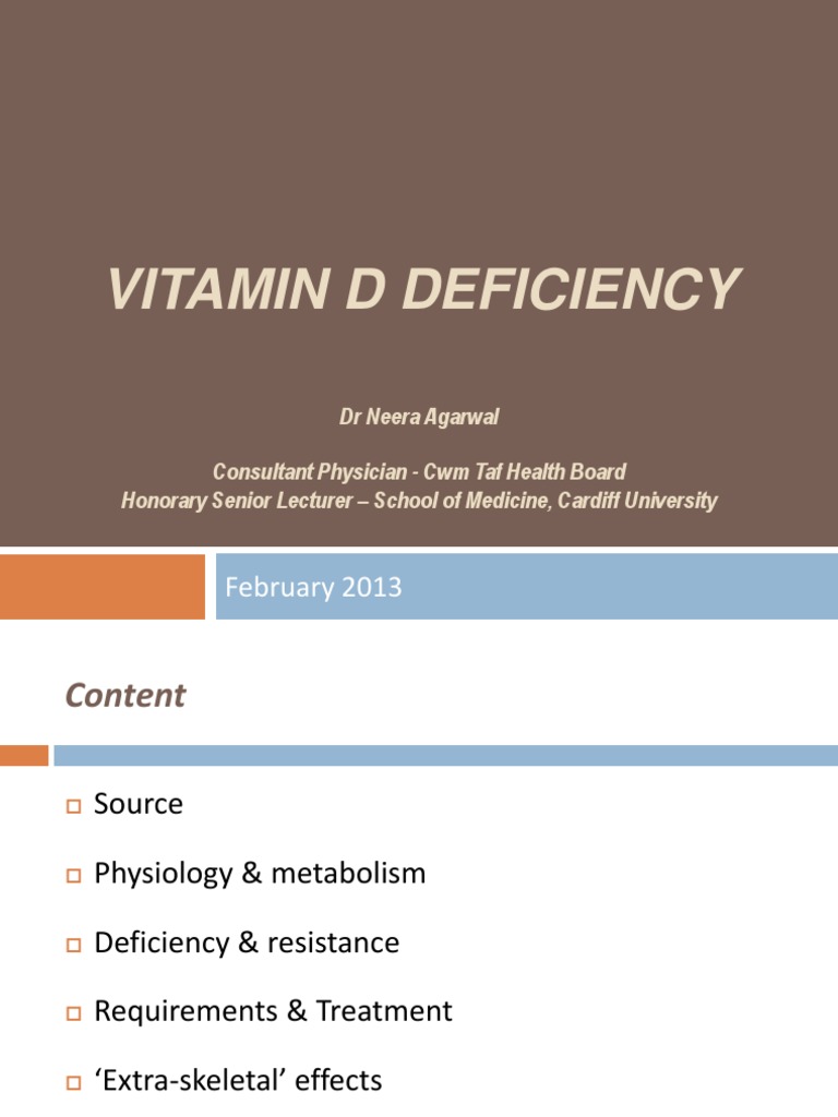 Vitamin D Deficiency | PDF | Vitamin D | Vitamin