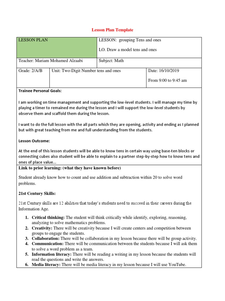 Tens and Ones | PDF | Lesson Plan | Critical Thinking