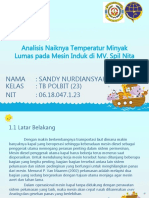 Faktor Penyebab Kenaikan Temperatur Minyak Pelumas Pada Mesin Induk Kapal