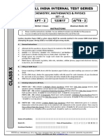 All India Internal Test Series Chemistry, Mathematics & Physics