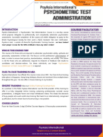 Psychometric Test Administration Course - BPS Level 1