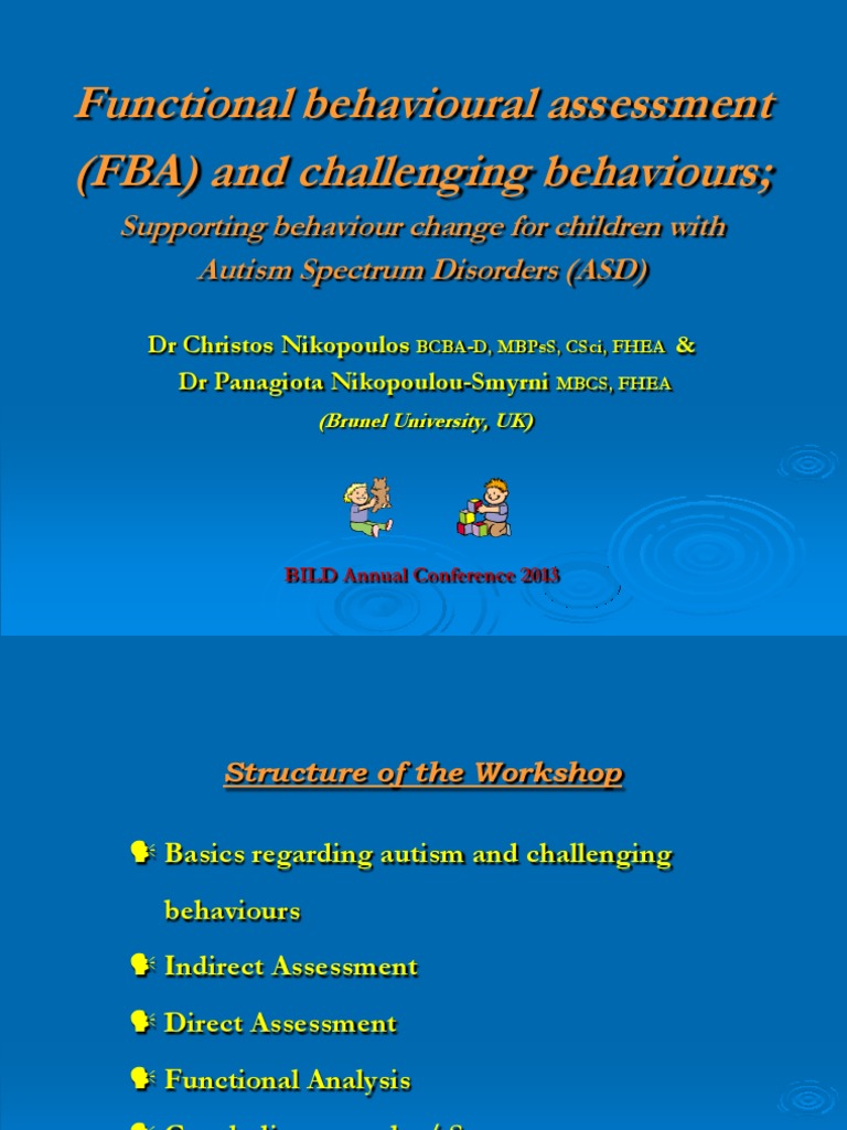 Functional Assessment for Autism Behaviors | PDF | Reinforcement ...